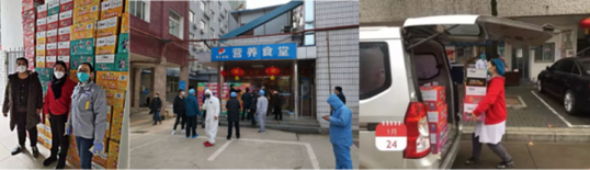 圖片說明：康師傅向武漢市普仁醫(yī)院,、武昌醫(yī)院,、華潤武鋼總醫(yī)院捐贈物資